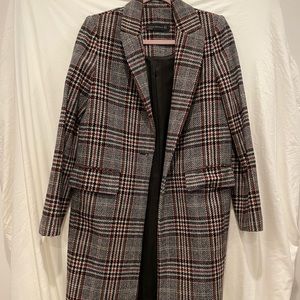 Plaid Zara wool coat